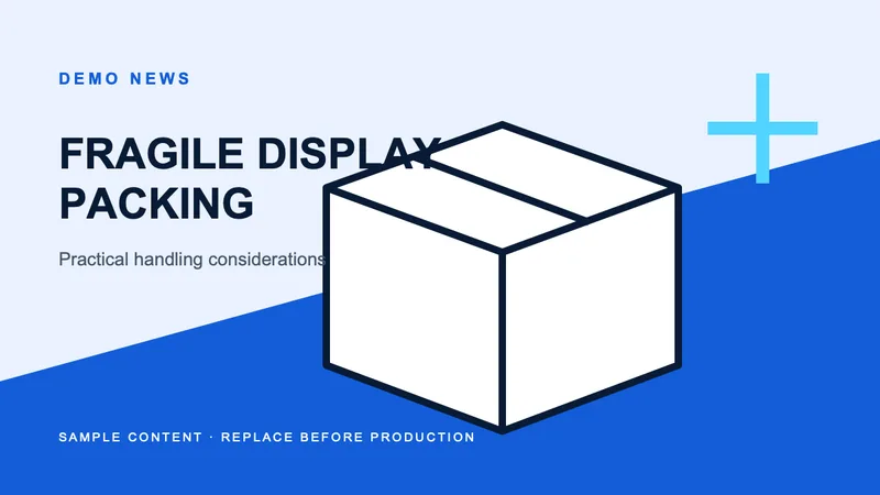 Packing considerations for fragile display shipments cover