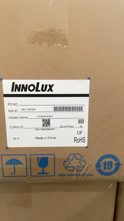 N140HGA-EA1 original carton label and packaging identification