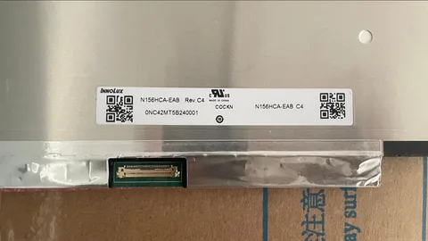 N156HCA-EAB model label and 30-pin eDP connector detail
