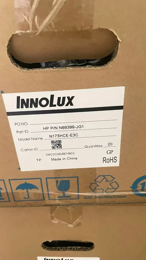 N173HCE-E3C LCD panel packaging label